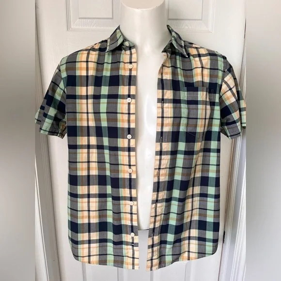 Mens Patagonia Short Sleeve Plaid Button Up Cotton Blend Shirt - Picture 4 of 10